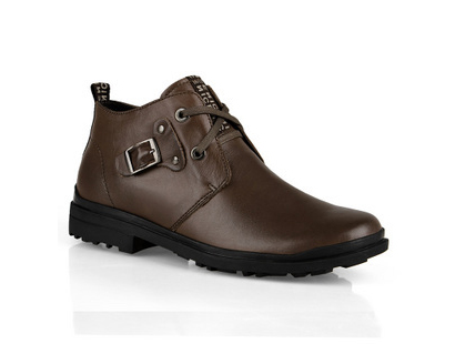 Sapatos Armani Jeans, caiu couro encerado Lace Up Boots