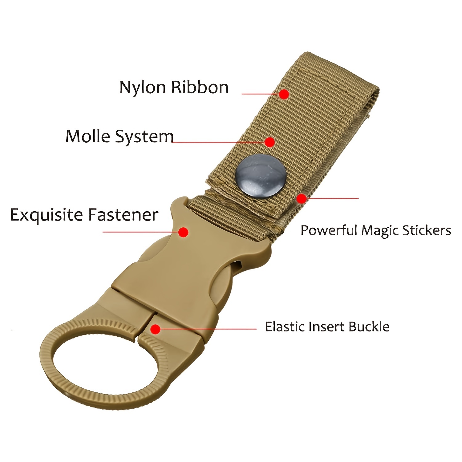 Portable Bottle Clip For Climbing and Hiking - Picture 15 of 36