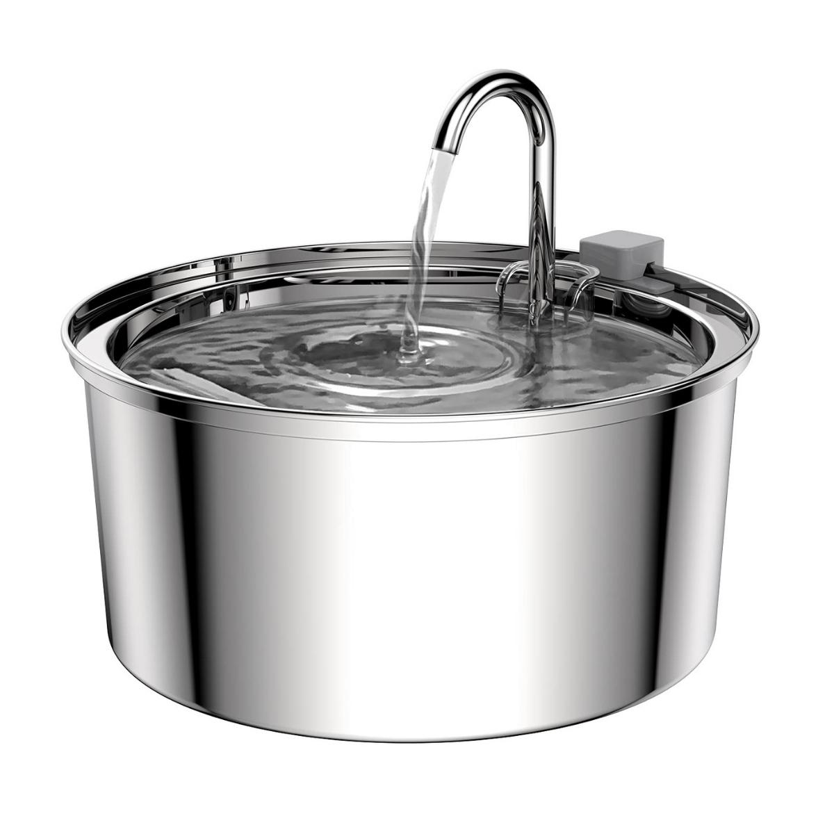 Bebedero Gato Automático Acero Inox Llave Silenciosa