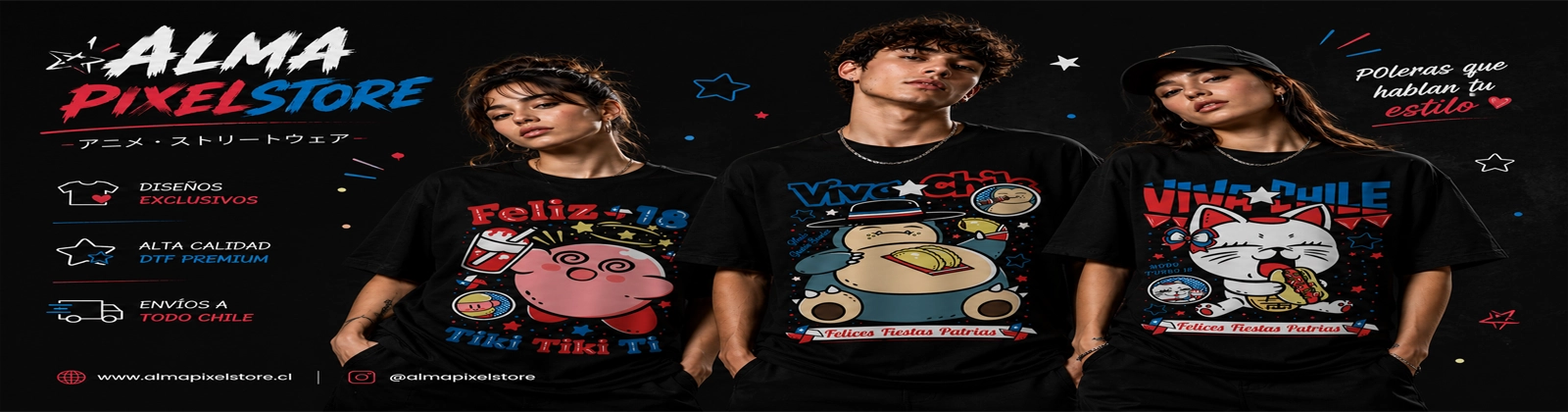 AlmaPixel Store - Fiestas Patrias, poleras anime edición especial