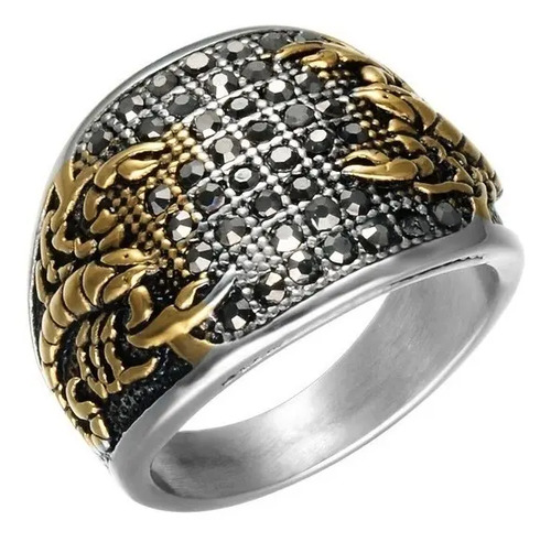 Anillo de acero de AMSGAR con detalles de escorpión