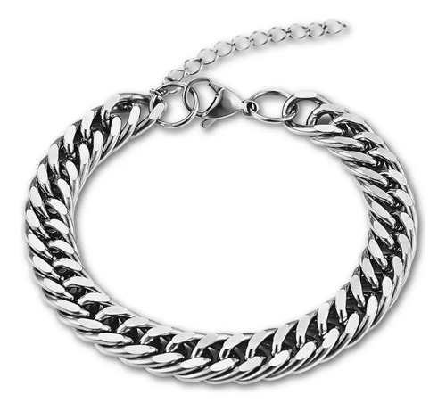 Pulsera cubana de acero plateado AMSGAR, categoría Pulseras y manillas