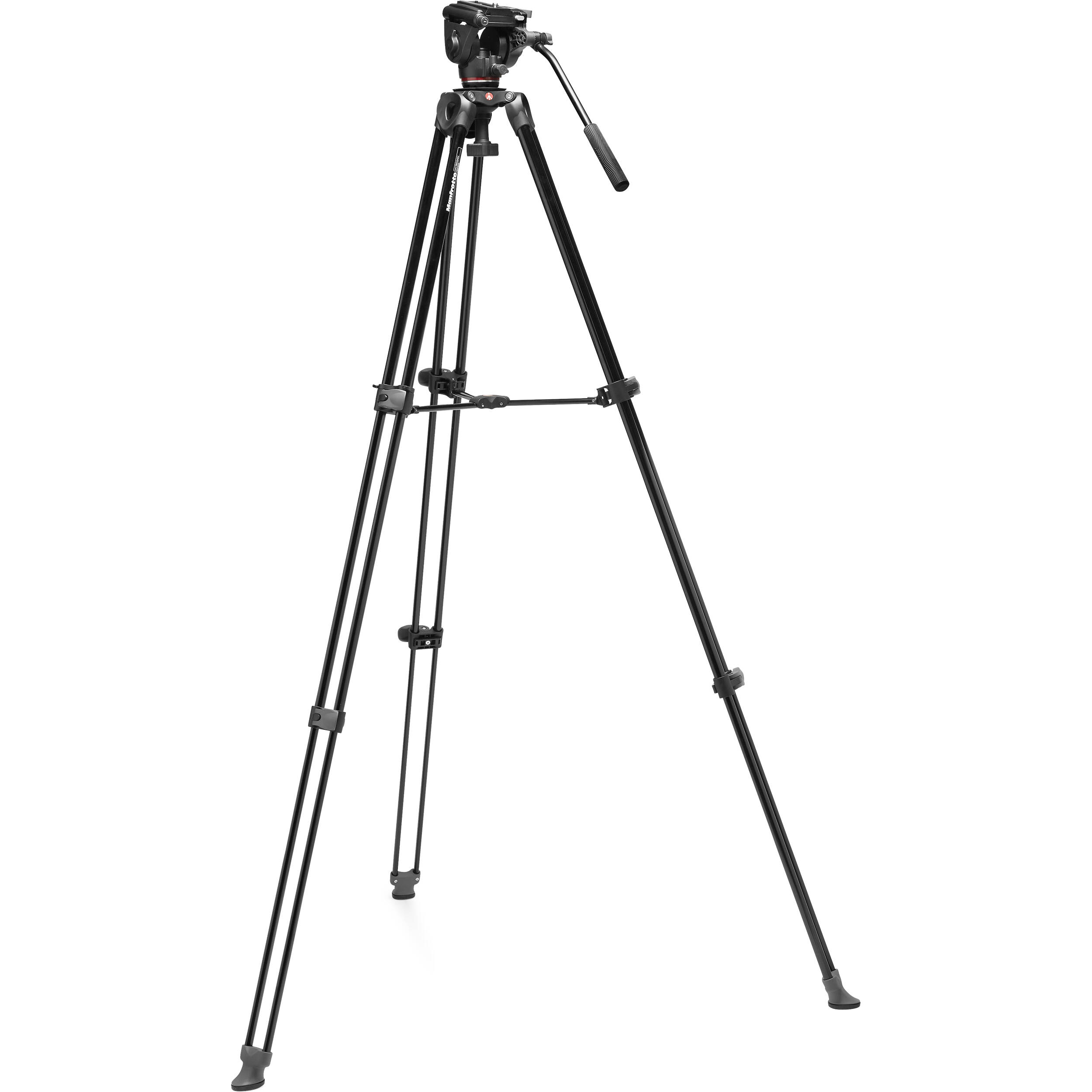 Sistema de video Manfrotto MVK500XAM con cabezal fluido 500X y trípode de patas dobles