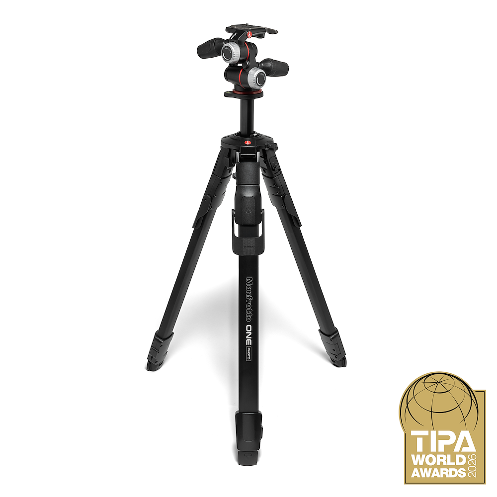 Trípode Manfrotto MKONEPA-3W con rótula XPRO de tres vías para fotografía de estudio y arquitectura