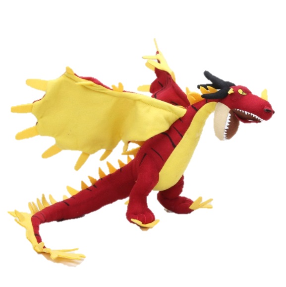 peluche dragon rojo