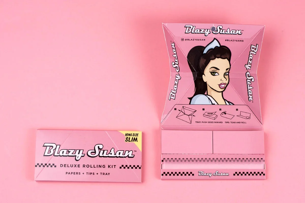 Papelillo Pink King Size Slim Deluxe Kit 1U-Blazy Susan