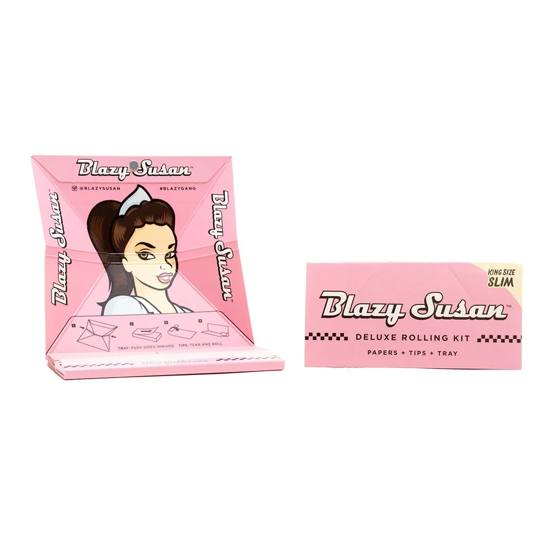 Papelillo Pink King Size Slim Deluxe Kit 1U-Blazy Susan