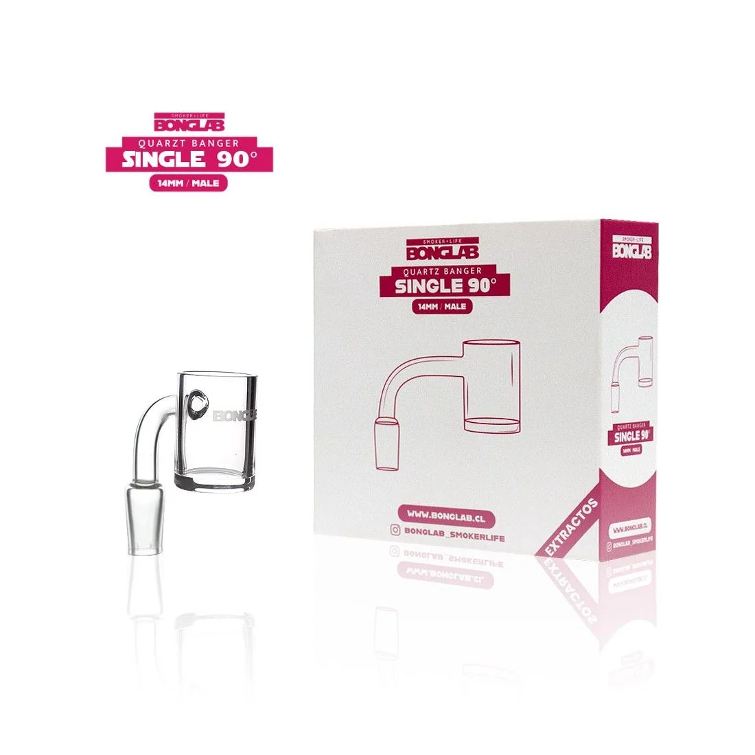 Banger Cuarzo Simple 90 Grados -Bonglab