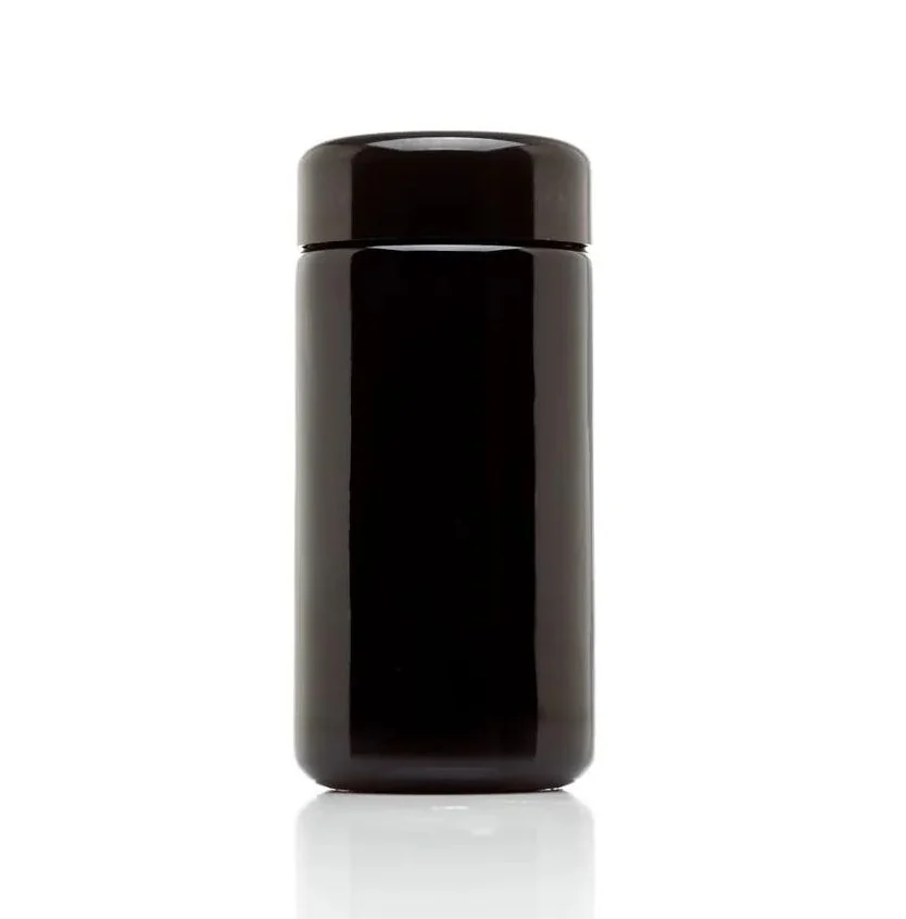 Contenedor Vidrio Negro Uv Con Tapa