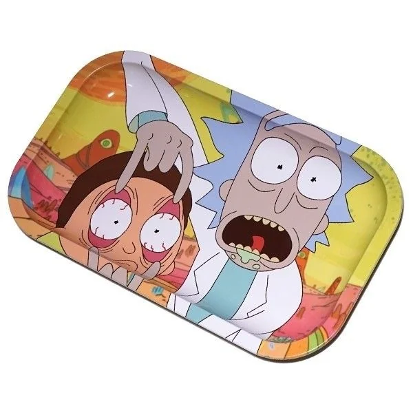 Bandeja Rolado Metalica 18X12.5Cm Rick And Morty
