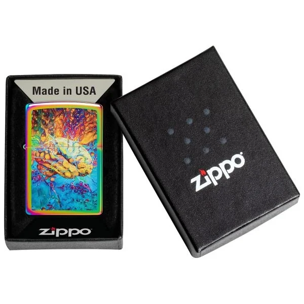 Psychedelic Brain Design-Zippo