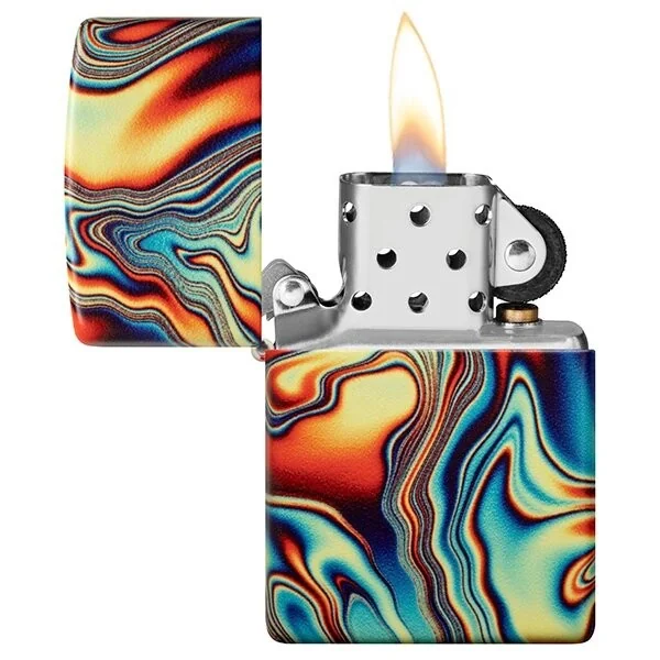 Colorful Swirl Pattern-Zippo