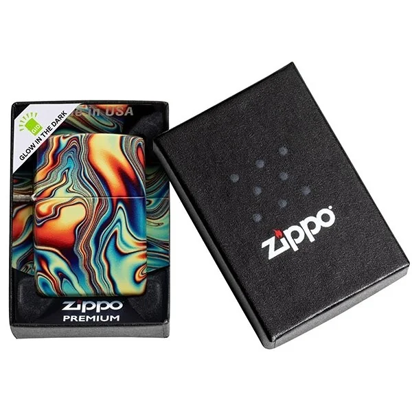 Colorful Swirl Pattern-Zippo
