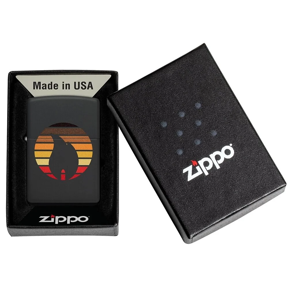 Flame Design Colorblock-Zippo