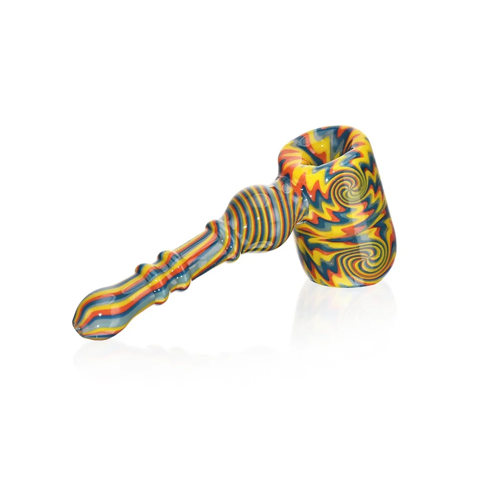 Wig Wag Hammer Pipe Color Orange-Calvo Glass
