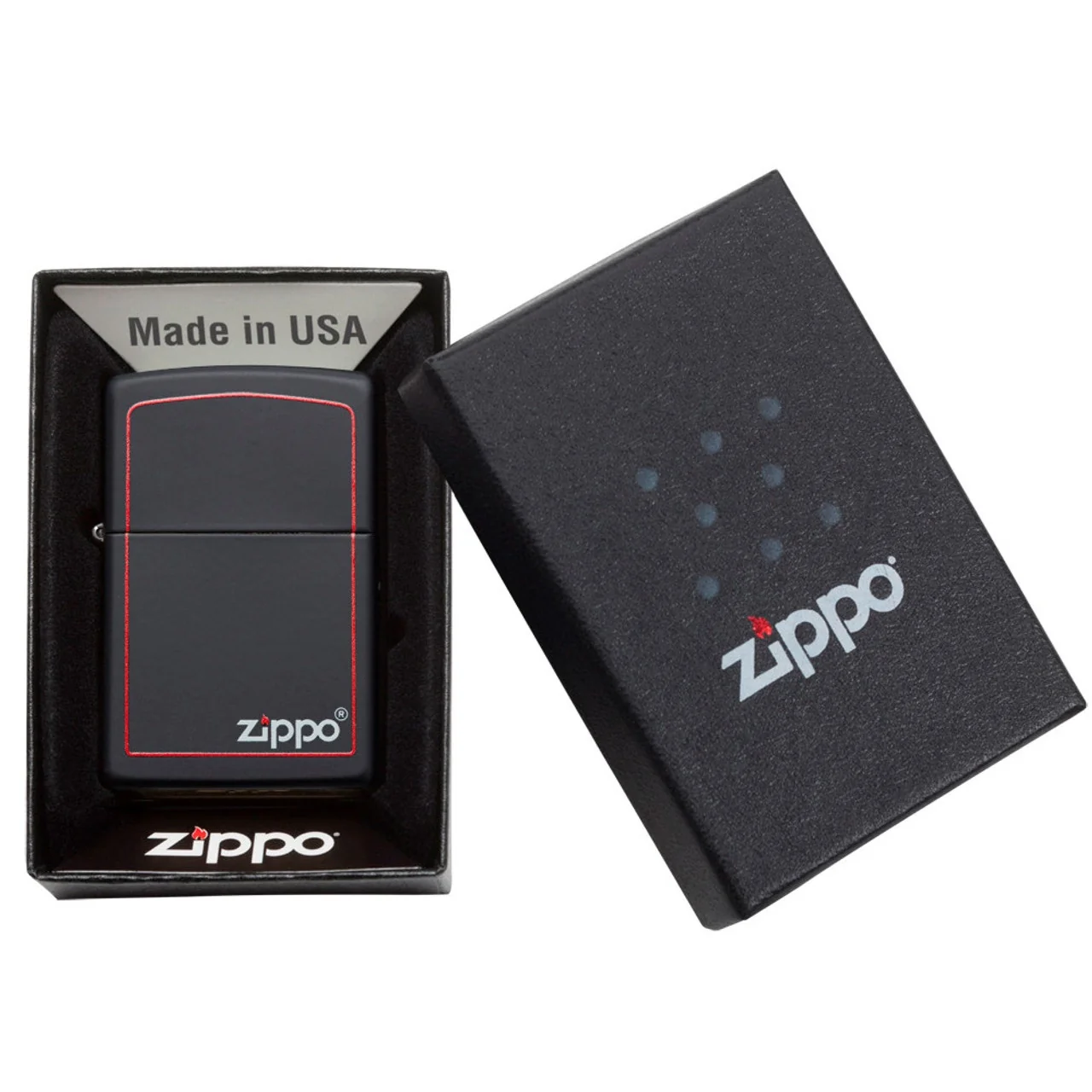 Encendedor Classic Black & Red-Zippo