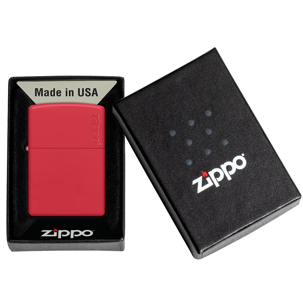 Encendedor Classic Red Matte Logo - Zippo