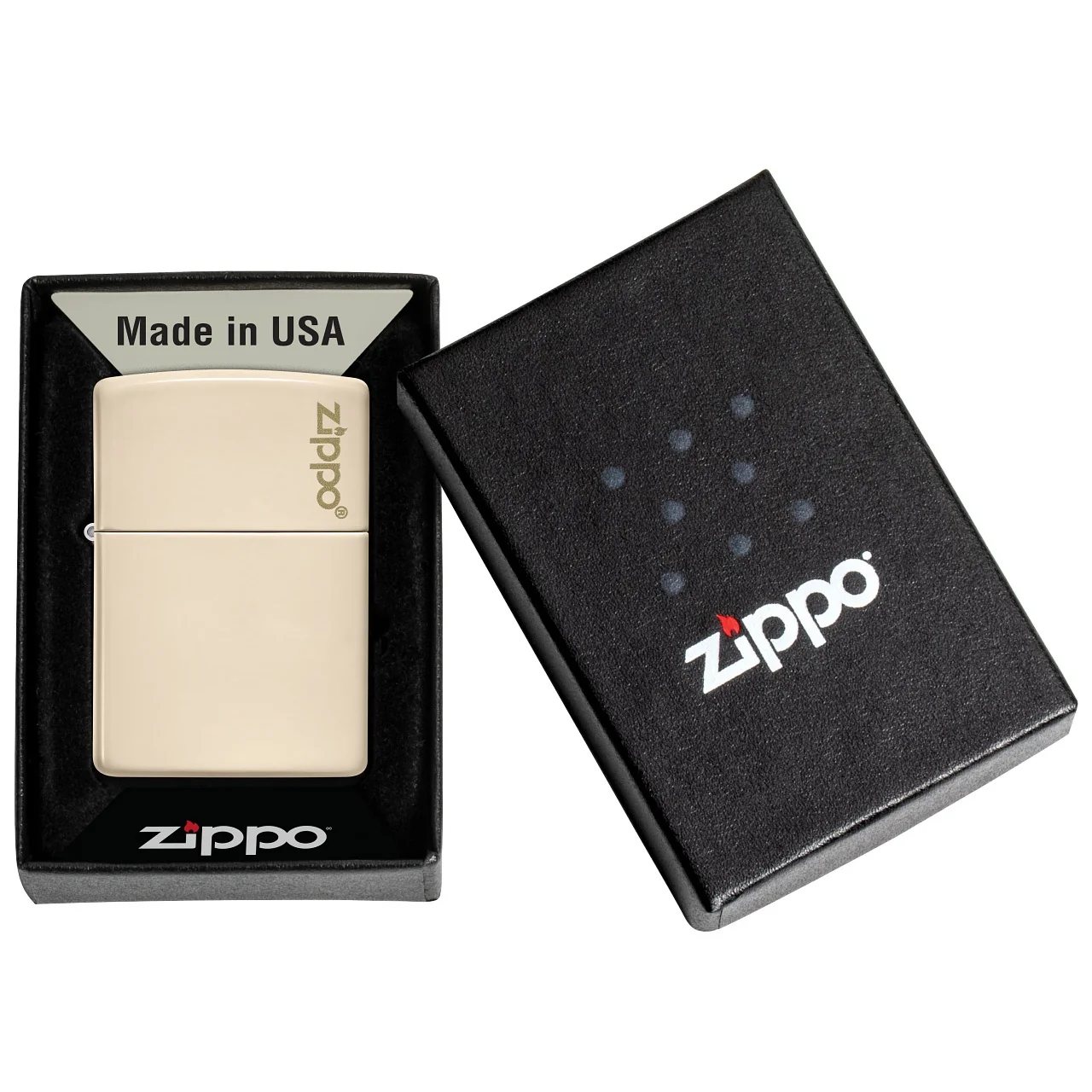 Encendedor Classic Flat Sand Logo - Zippo