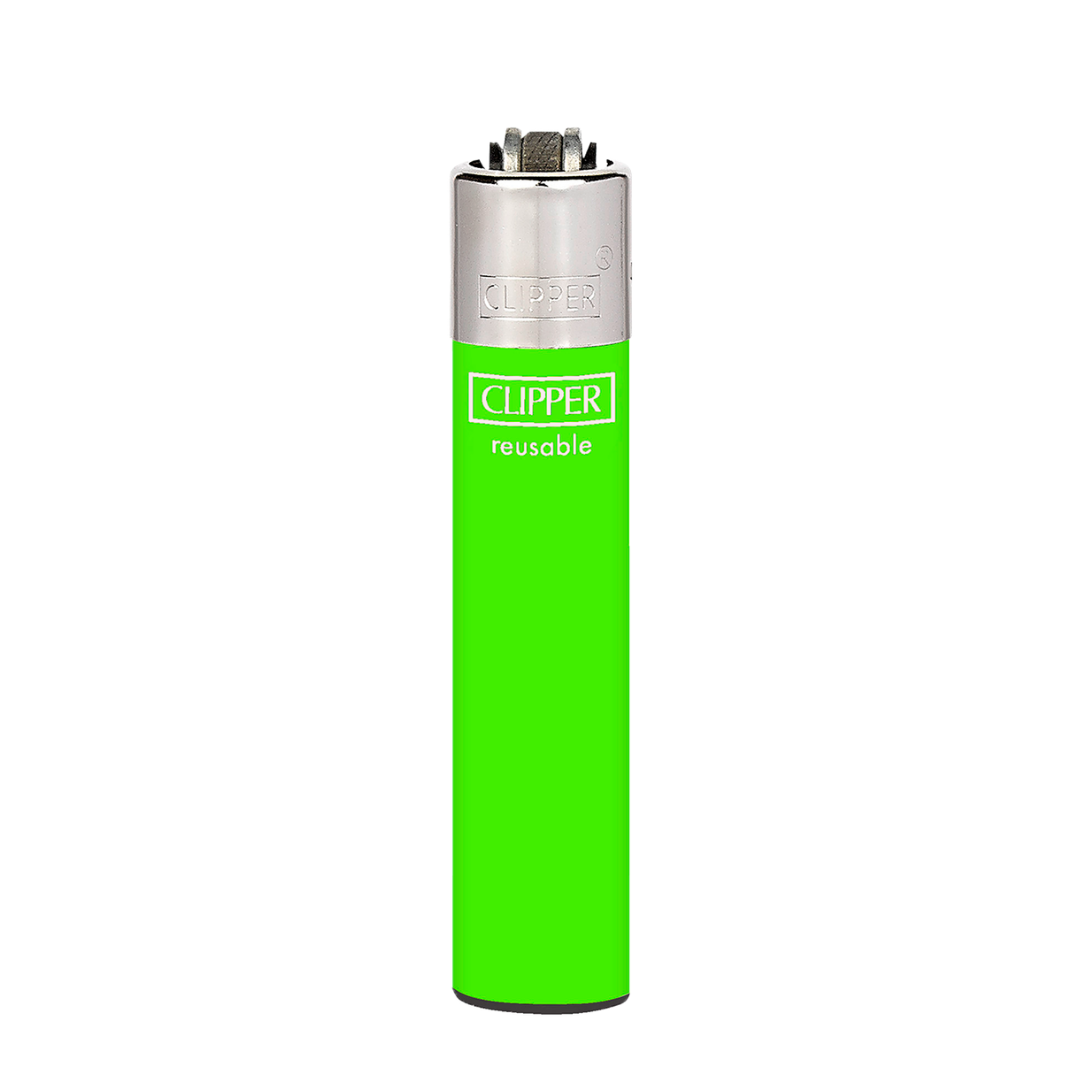 Encendedor Clipper Recargable Slim Solid Fluo – Diseño Surtido (Unidad)