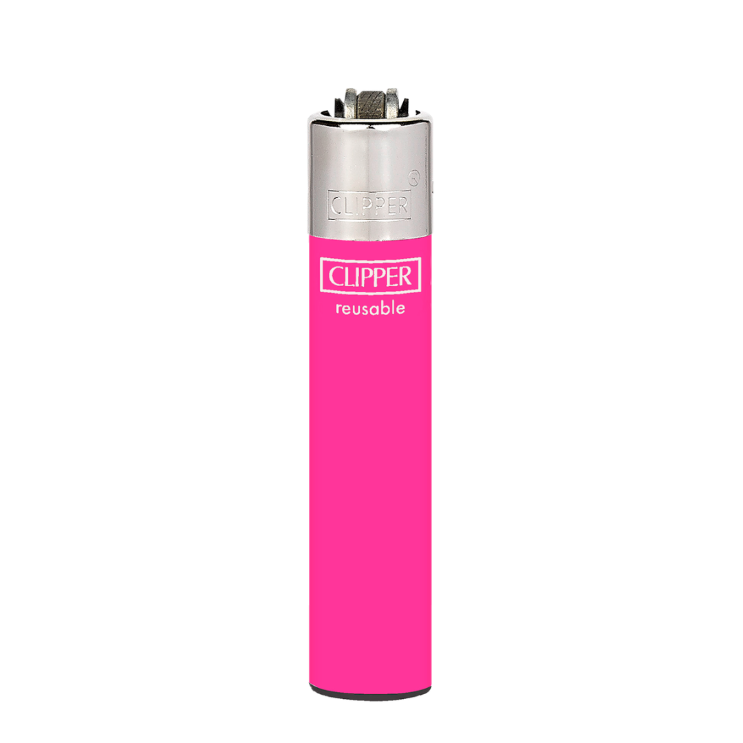 Encendedor Clipper Recargable Slim Solid Fluo – Diseño Surtido (Unidad)