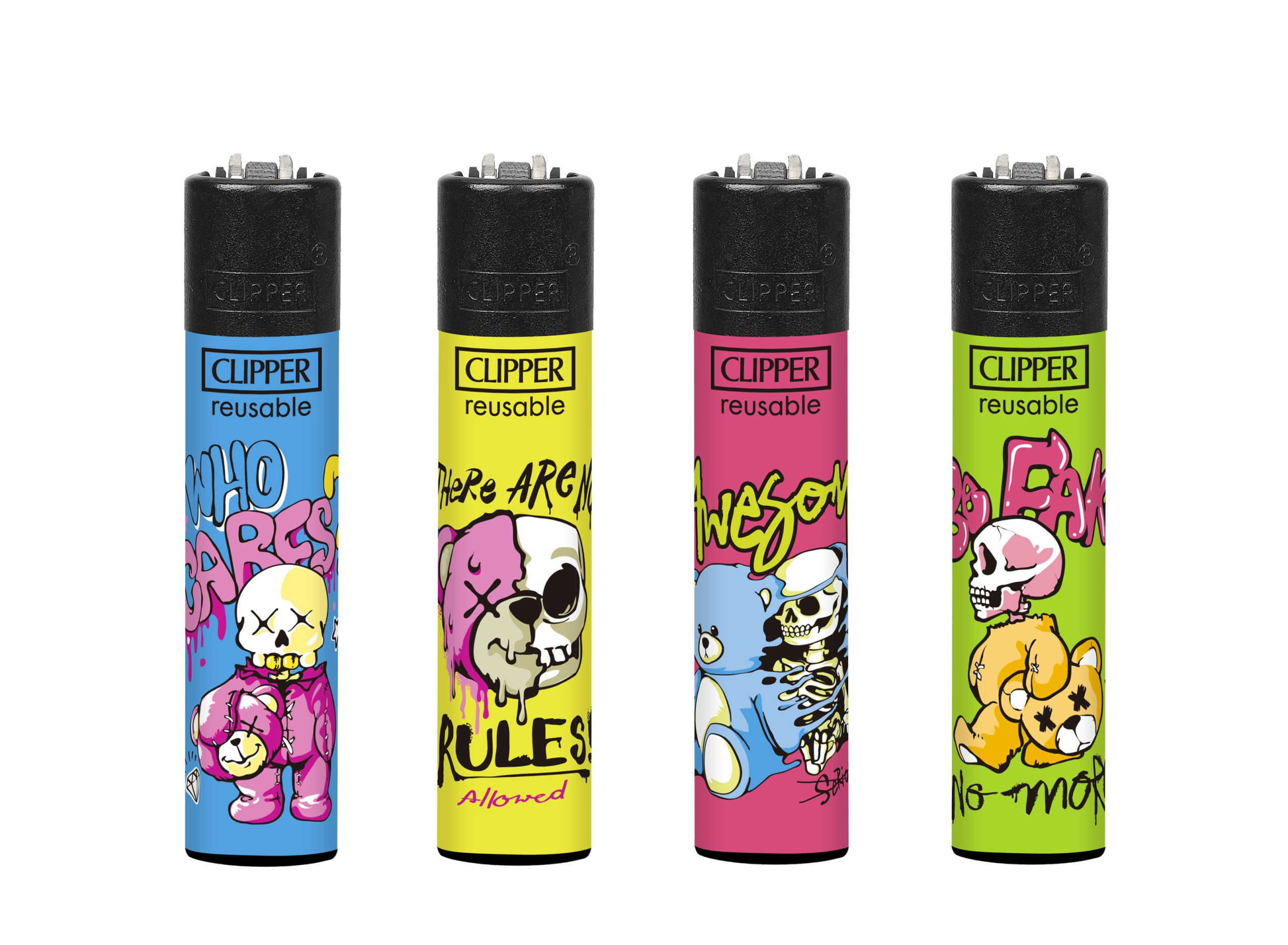 Encendedor Clipper Recargable Bear Skulls – Diseño Surtido (Unidad)