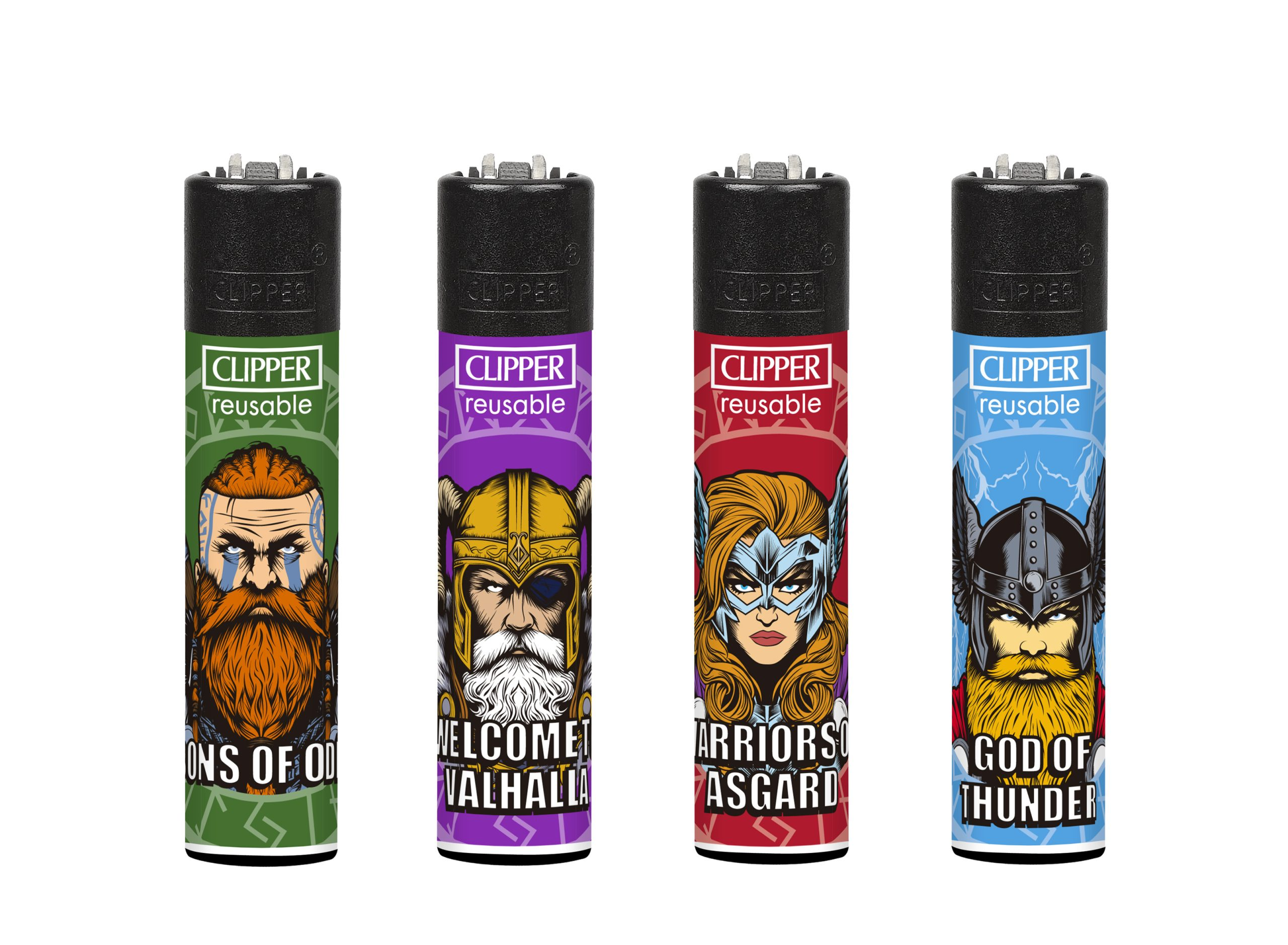 Encendedor Clipper Recargable Kings of Valhala – Diseño Surtido (Unidad)
