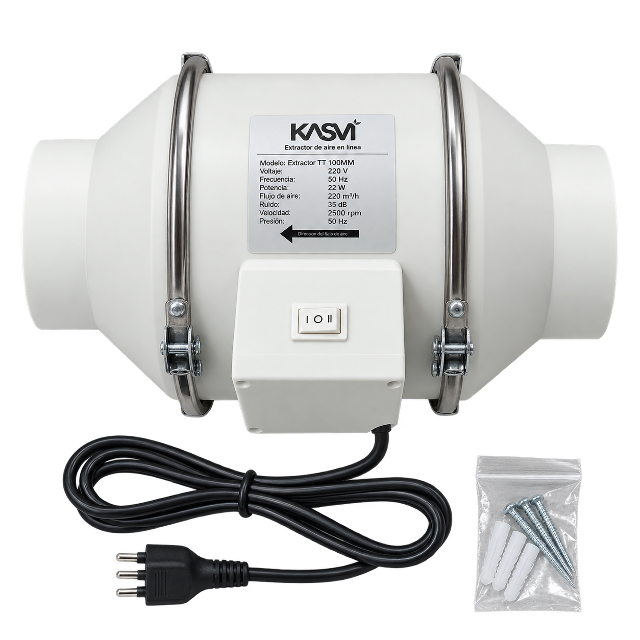 Extractor de aire TT 150 mm Kasvi