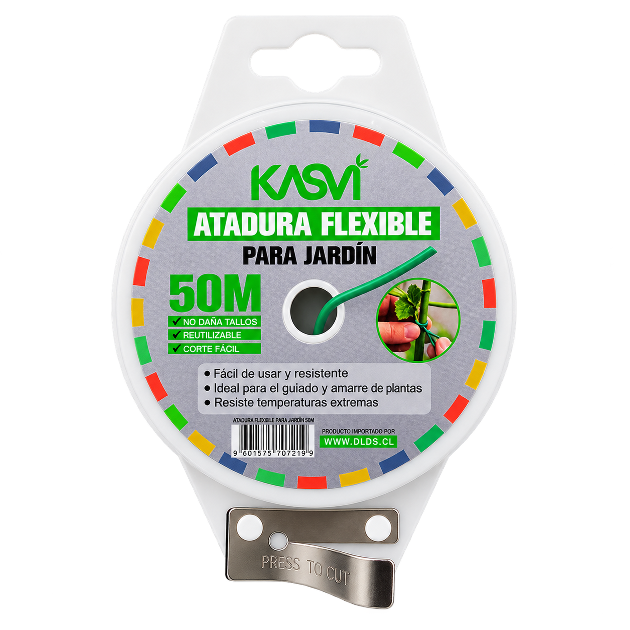 Atadura flexible para jardín de 50 metros de Kasvi
