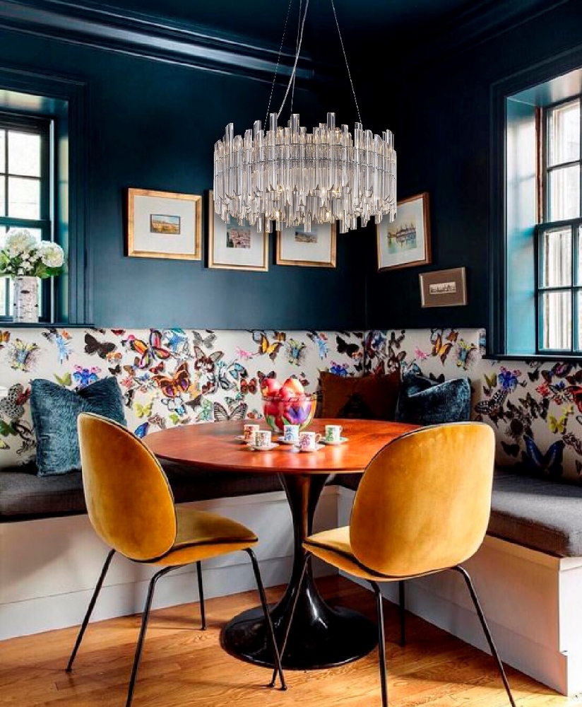 Q23168-CR CANDIL VENUS 16 luces Cristal Biselado Acab. Cromo