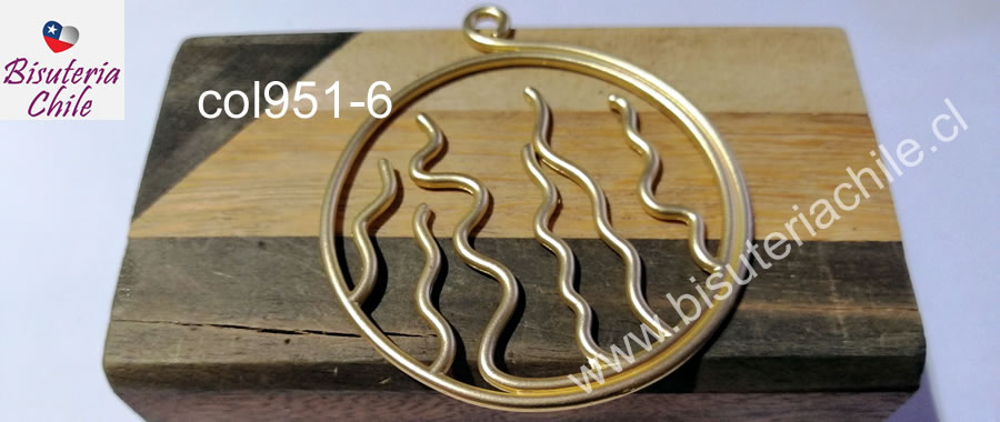 Colgante baño de oro, 55 mm de diámetro, por unidad