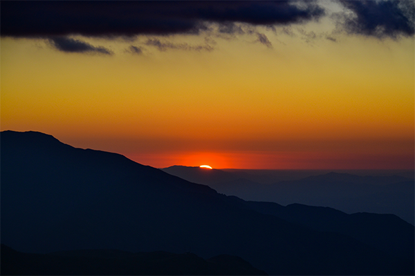 Puesta de sol en La Parva