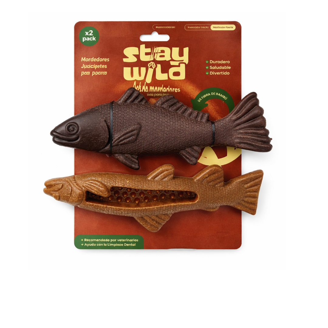 Juguete StayWild Pack 2 Peces 20x7 cm