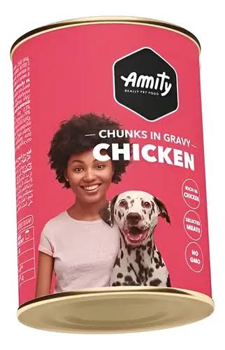 Lata Amity Chunks Perro Sabor Pollo 415gr