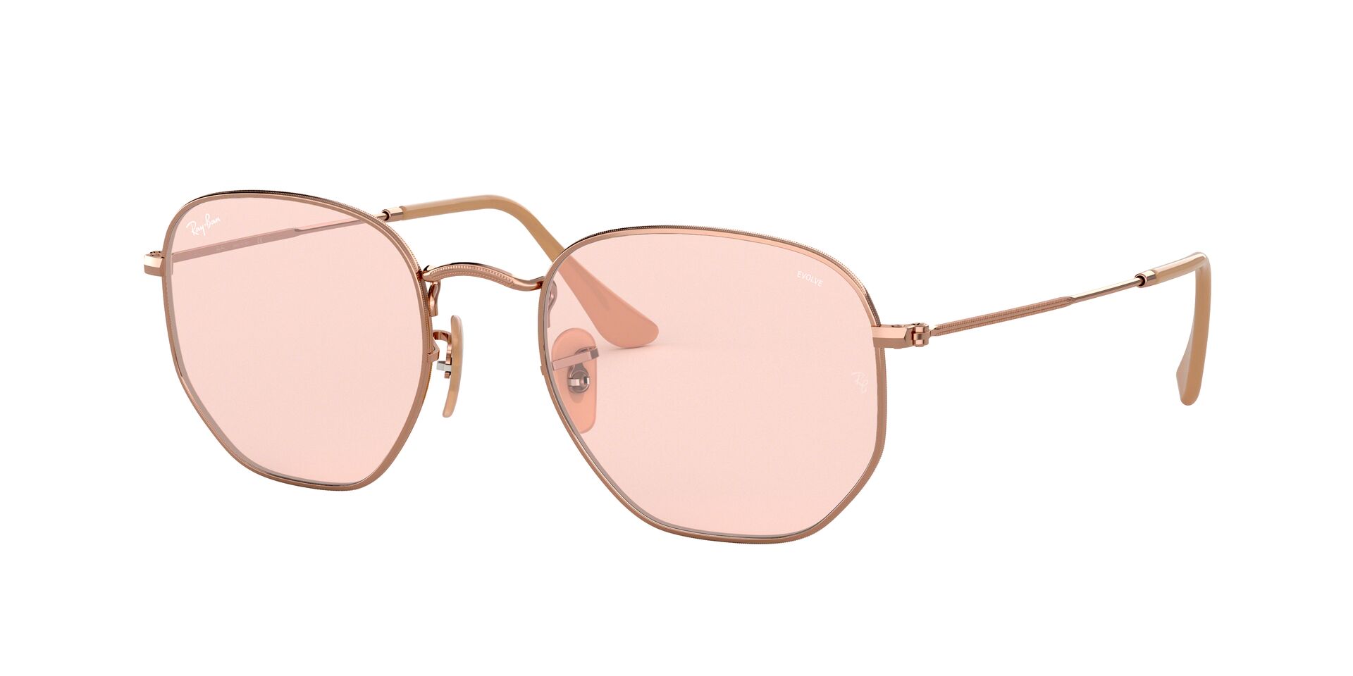 Ripley - RAY-BAN HEXAGONAL COPPER LENTE EVOLVE LIGHT PINK PHOTOCHROMIC  FOTOCROMÁTICOS