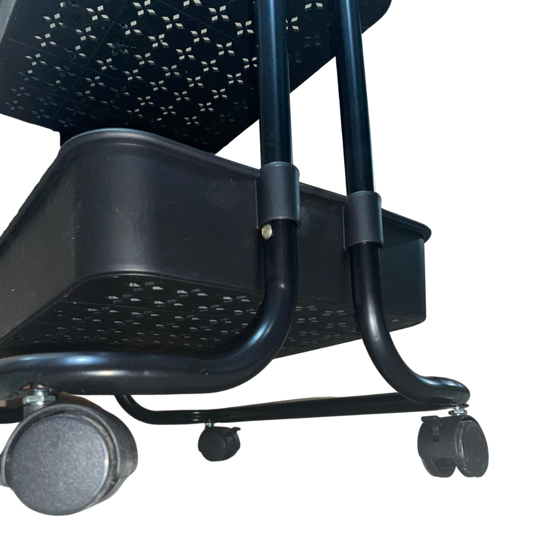 Estante de almacenamiento con ruedas tres niveles