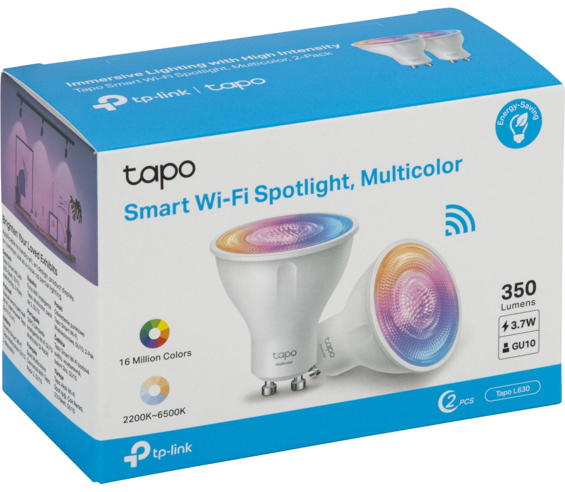 TP-Link Tapo L630, pack de dos ampolletas inteligentes GU10