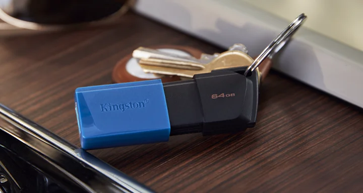 Kingston DataTraveler Exodia M 64GB, USB-A, negro y azul