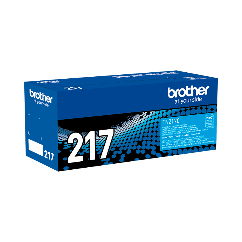 Cartucho Brother TN217C cian para impresora láser