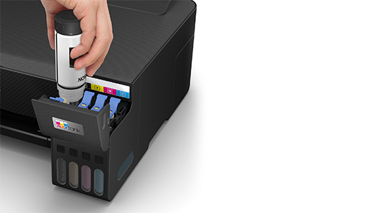 Epson EcoTank L1250 vista frontal y sistema de tanques