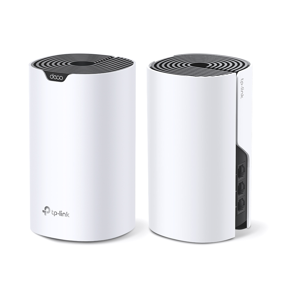 Vista adicional de las dos unidades TP-Link Deco S7 del pack