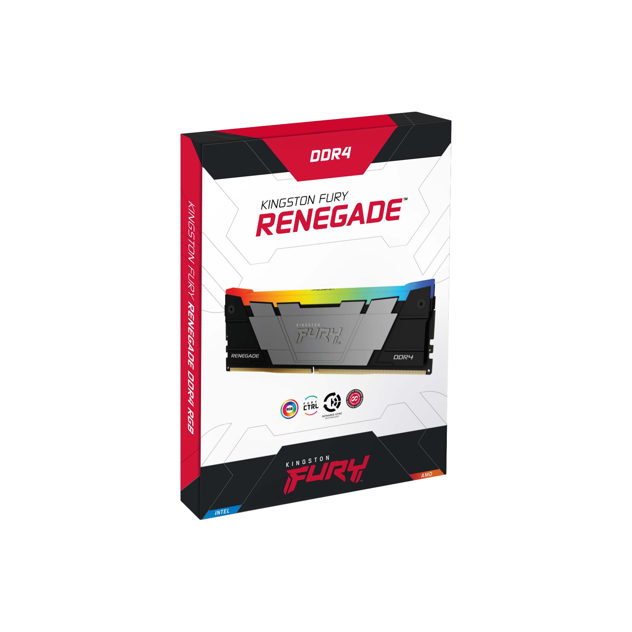 Empaque Kingston FURY Renegade RGB KF440C19RB2A/8 DDR4 8GB