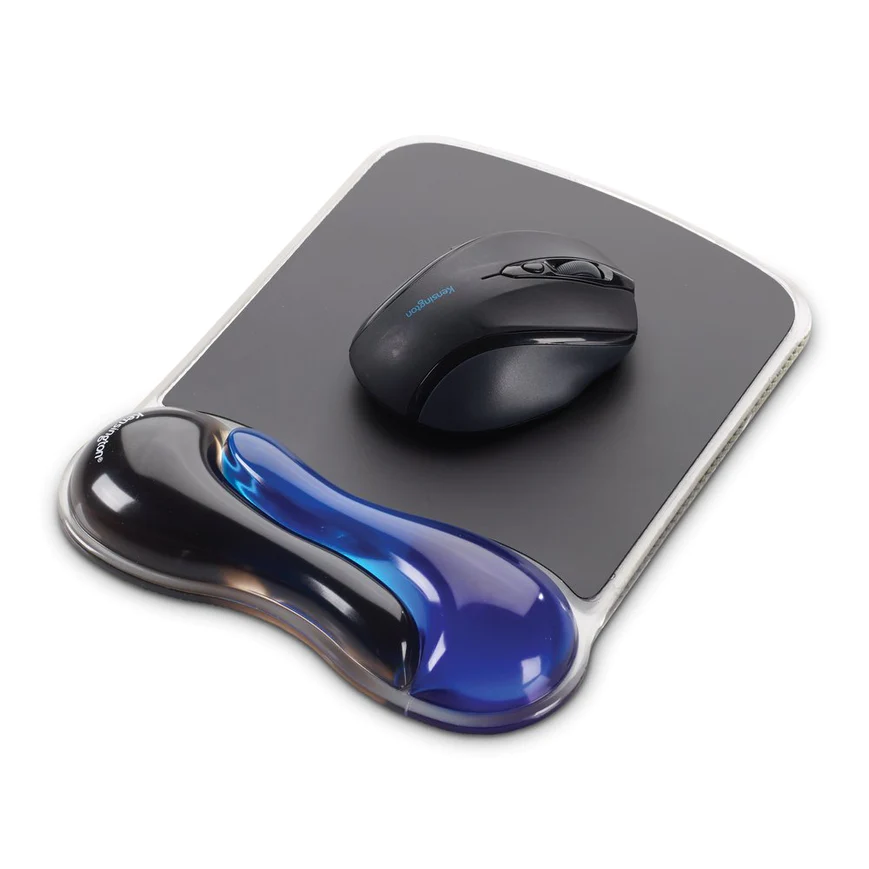Kensington Duo Gel K62401AM mousepad azul y negro con apoya muñeca