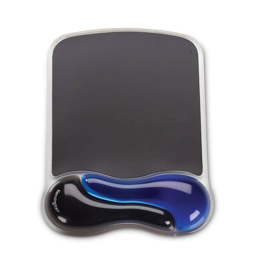Detalle del apoyo de gel Kensington K62401AM azul y negro