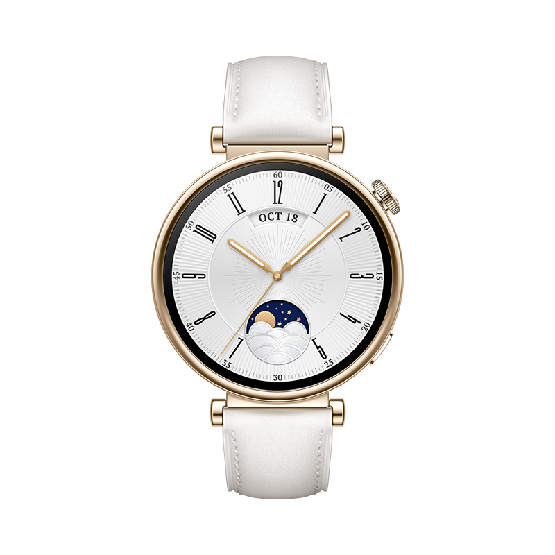 Huawei Watch GT 4 pantalla AMOLED y correa blanca