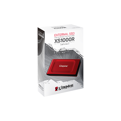 Empaque Kingston XS1000R SXS1000R SSD externo rojo