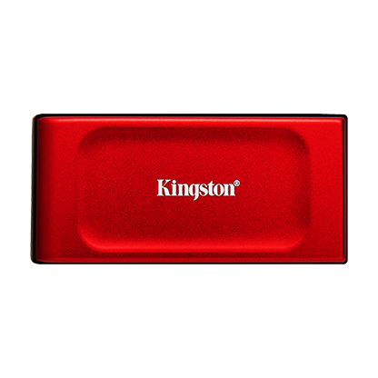Vista frontal Kingston XS1000R rojo de 2TB