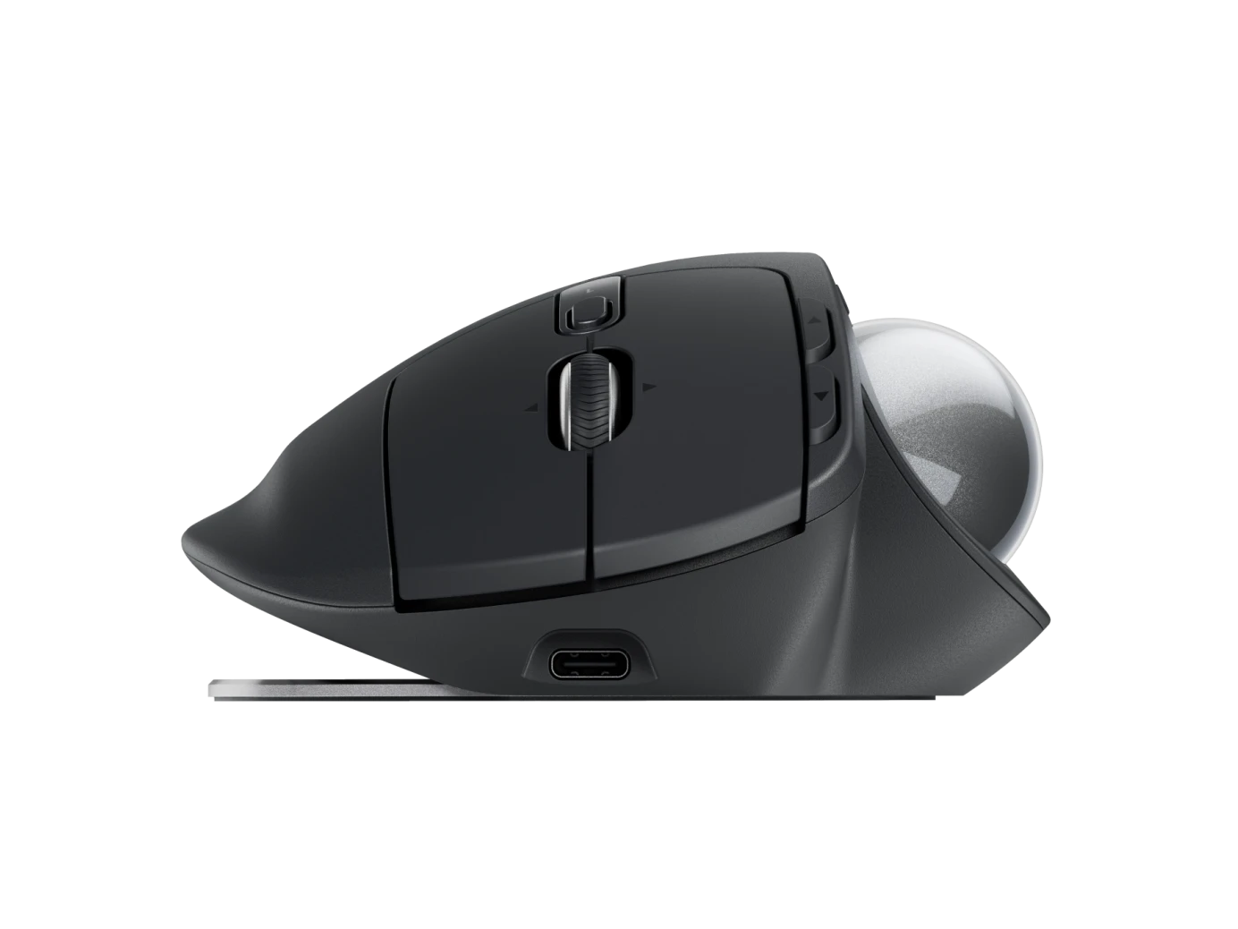 Logitech MX Ergo S vista lateral con inclinación