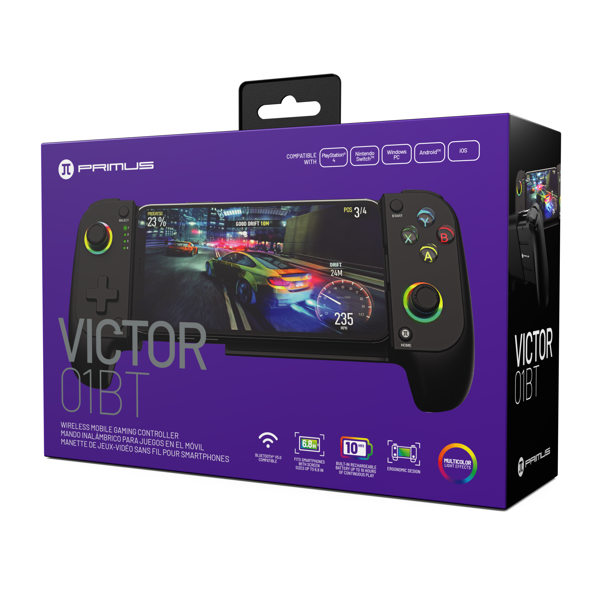 Caja Primus VICTOR01BT PMC-01BT control gamer Bluetooth