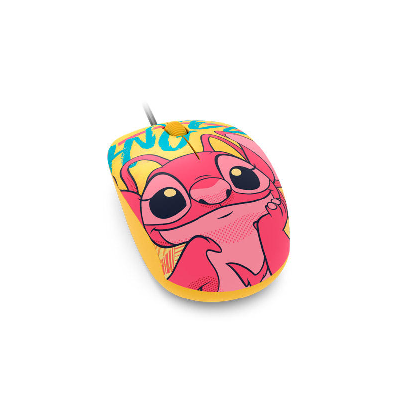 Xtech XTM-D406ST-YL mouse alámbrico USB Disney Stitch amarillo