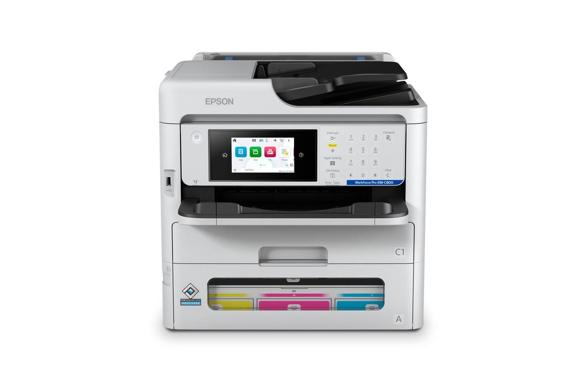 Epson WorkForce Pro EM-C800 vista frontal y ADF